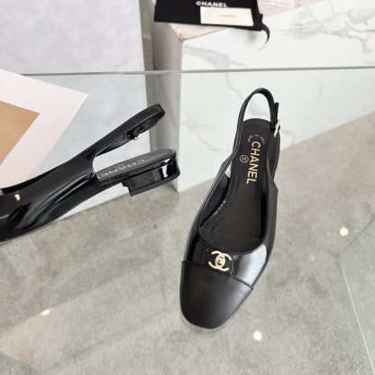 Chanel's black early spring dance shoes series new products are pleasing small round head slim sandals - Image 8