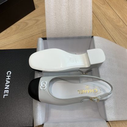 Chanel gray spring and summer dancing shoes series new small round head slim retro sandals - Image 8