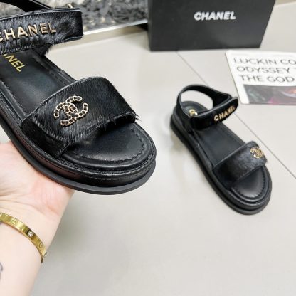 Chanel Black Early Spring Dance Shoes Series Sandals Thickness 3cm - Image 8