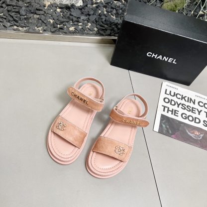 Chanel Pink Early Spring Dance Shoes Series Sandals Thickness 3cm - Image 8
