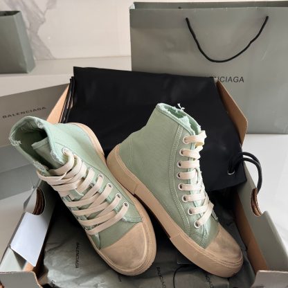 Balenciaga trendy high-top distressed canvas shoes - Image 8