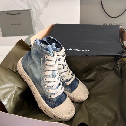 Balenciaga high-top denim casual shoes - Image 8