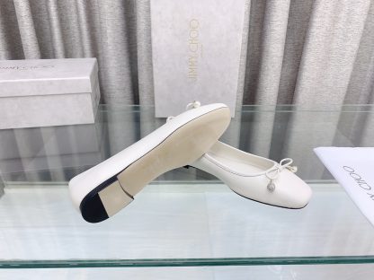 Jimmy Choo Butterfly Pearl Flat Ballet Shoes - Image 8