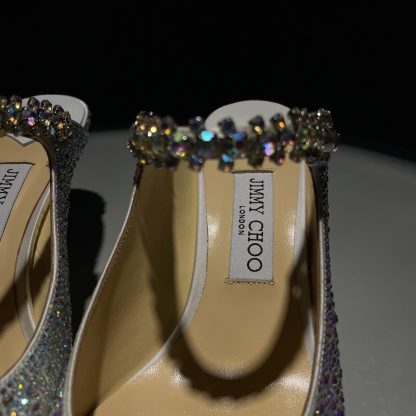 Jimmy Choo pointed toe high heel crystal shoes - Image 8