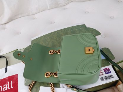 Gucci Marmont Green Shoulder Bag - Image 8