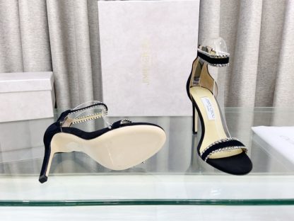 Jimmy Choo classic diamond buckle fashionable high-heeled sandals - Image 8