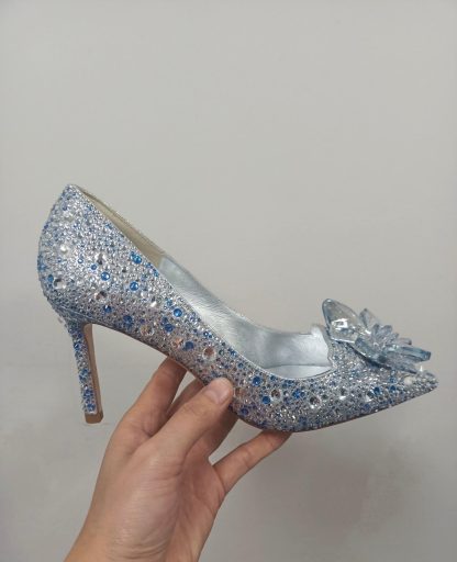 Jimmy Choo blue crystal shoes high heels - Image 8