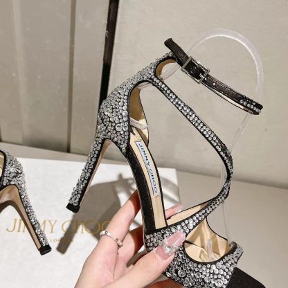 Jimmy Choo luxury noble and elegant diamond sandals high heels - Image 8