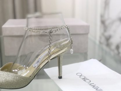 Jimmy Choo crystal chain high heels - Image 7