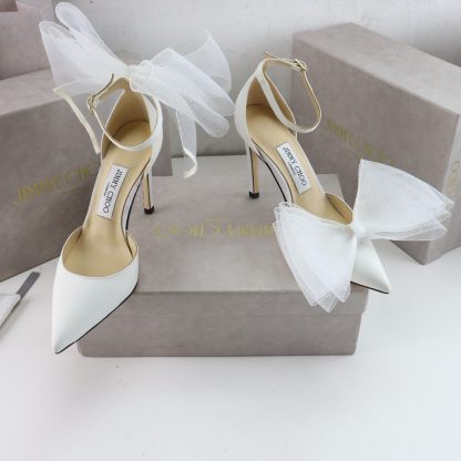 Jimmy Choo mesh bow high heels - Image 8