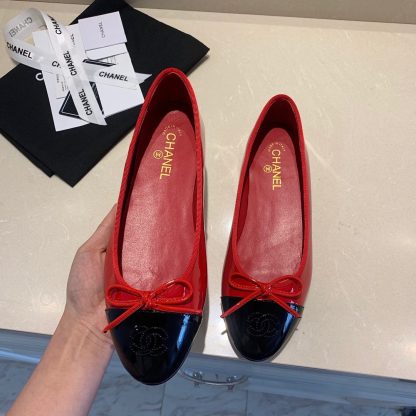 Chanel fashion item red elegant and exquisite ballet shoes - Image 8