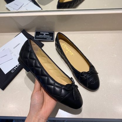Chanel fashion item black elegant exquisite ballet shoes - Image 8