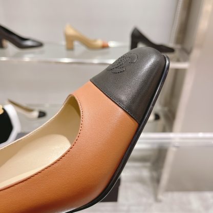Chanel new apricot classic retro classic round toe shoes heel height 6.5cm - Image 8