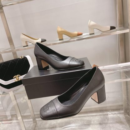 Chanel new classic thick heel retro round toe shoes heel height 6.5cm - Image 8