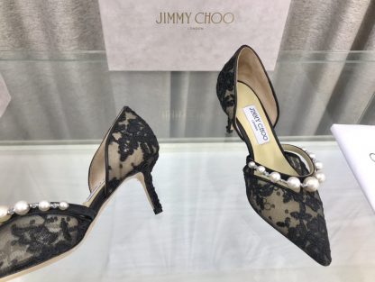 Jimmy Choo new pearl and diamond hollow high-heeled shoes - Image 8