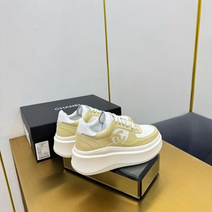 Chanel yellow casual versatile sneakers - Image 8