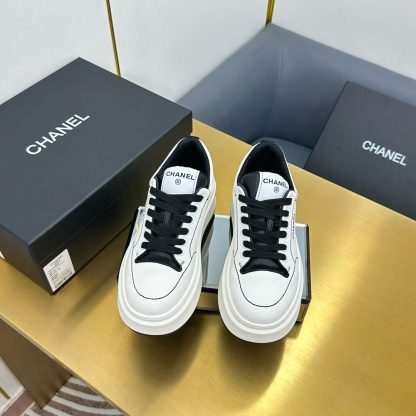 Chanel white and black casual versatile sports shoes - Image 8