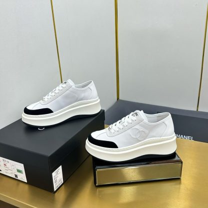 Chanel white with a touch of black casual versatile sports shoes - Image 8