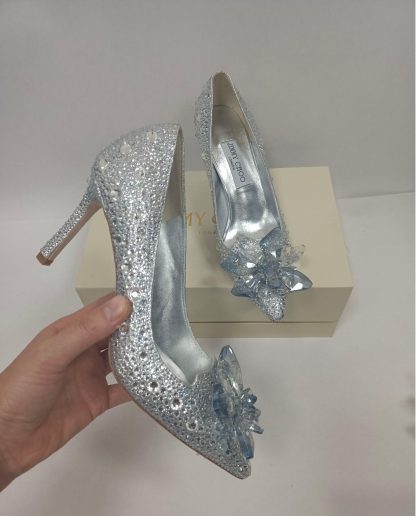 Jimmy Choo silver crystal high heels - Image 8