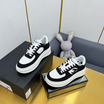 Chanel black and white casual versatile sports shoes - Image 8