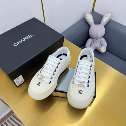 Chanel 2025 biscuit shoes white versatile fashion casual sports shoes - Image 8