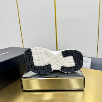 Chanel white and gray classic sports versatile couple style dad shoes - Image 8