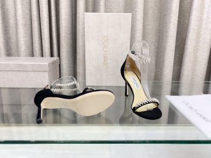 Jimmy Choo rhinestone chain high heels - Image 8