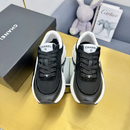 Chanel black classic breathable casual shoes for men and women - Image 8
