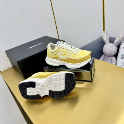 Chanel yellow classic sports casual shoes for men and women - Image 8