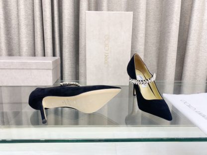 Jimmy Choo one-strap rhinestone pointed high heels - Image 8