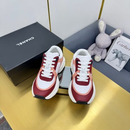 Chanel men's and women's couple's red and white classic sports casual shoes - Image 8
