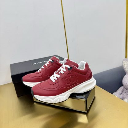 Chanel red classic sports casual shoes for men and women - Image 8