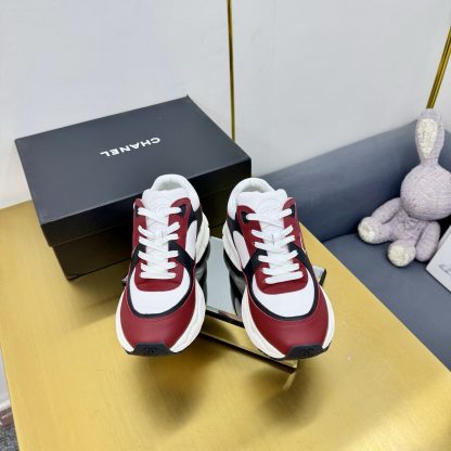 Chanel men's and women's couple's red and black classic sports casual shoes - Image 8