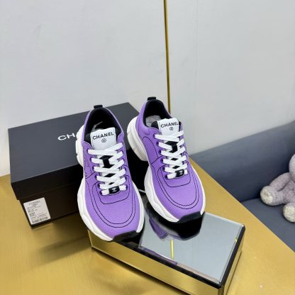 Chanel purple casual shoes for men and women - Image 8