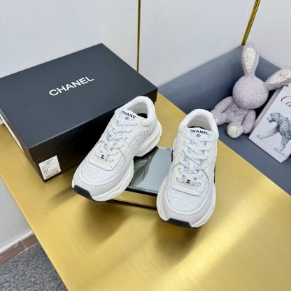 Chanel unisex couple's off-white casual shoes - Image 8