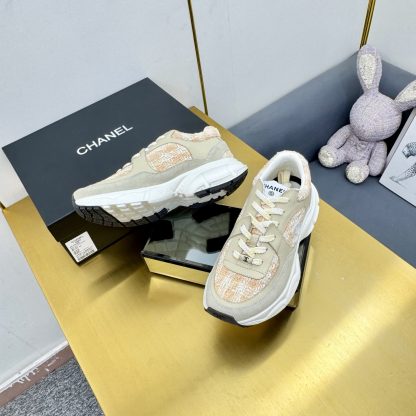 Chanel unisex couple's apricot with orange casual dad shoes - Image 8