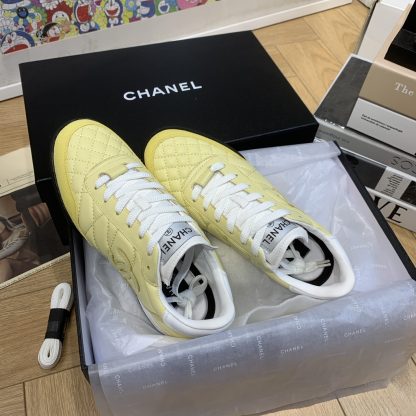 Chanel light yellow versatile casual sneakers - Image 8