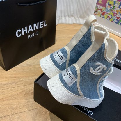 Chanel new comfortable dark blue mid boots - Image 8