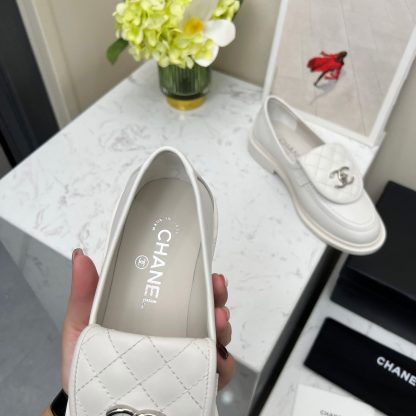 Chanel early spring white matte new temperament loafers - Image 6