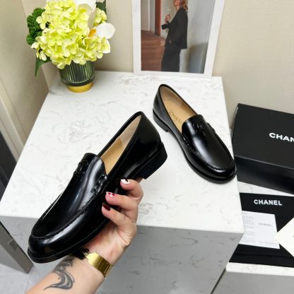 Chanel Black New Autumn Goddess Series Loafers - Image 8