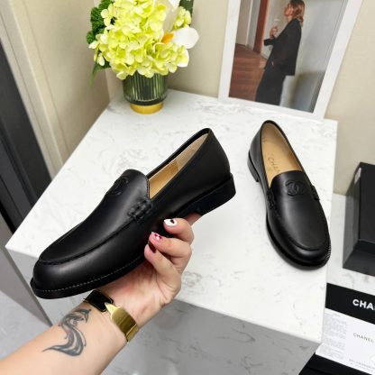 Chanel Black Matte Autumn New Goddess Series Loafers - Image 8
