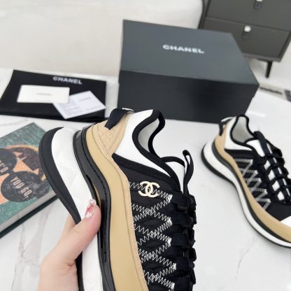 Chanel Spring and Autumn Super Durable Black Apricot Casual Shoes - Image 8