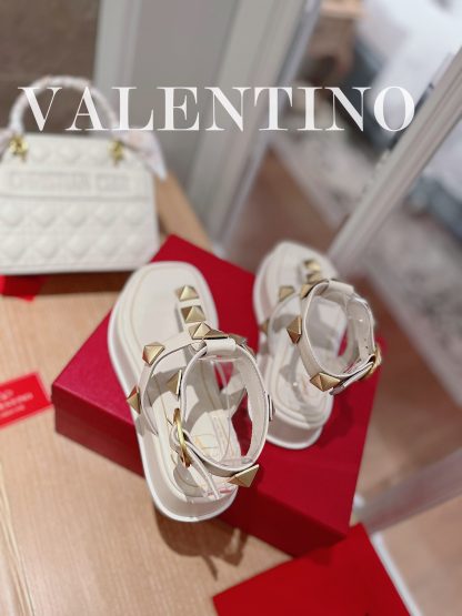 VALENTINO Metallic Studded Platform Sandals - Image 8