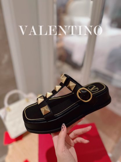 VALENTINO Studded Metal Element Thick-soled Sandals - Image 8