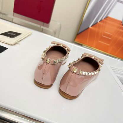VALENTINO Simple Versatile Bow Studded Flat Casual Shoes - Image 8