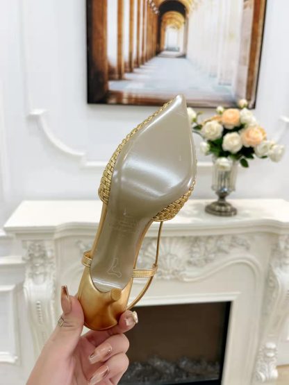 VALENTINO Simple Elegant Woven High Heels - Image 7
