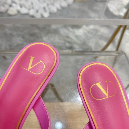 VALENTINO Gold Large Rivet Fashion High-end Sandals High Heels - Image 8