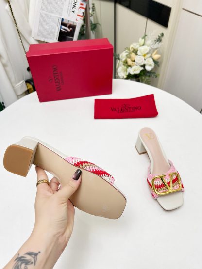 VALENTINO Exquisite Woven Series Fashion Sandals High Heels - Image 8