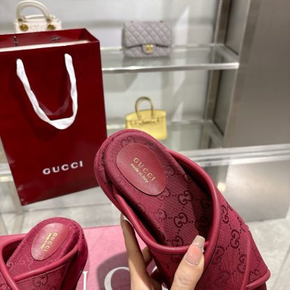 Gucci Women's New GG Cross-over Platform Sandals - Image 8
