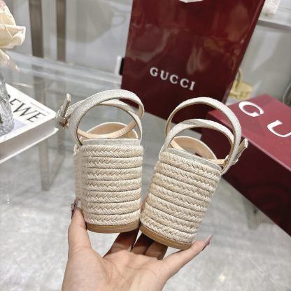 Gucci Women's Horsebit Flat Mid-Heel Platform Sandals - Image 8